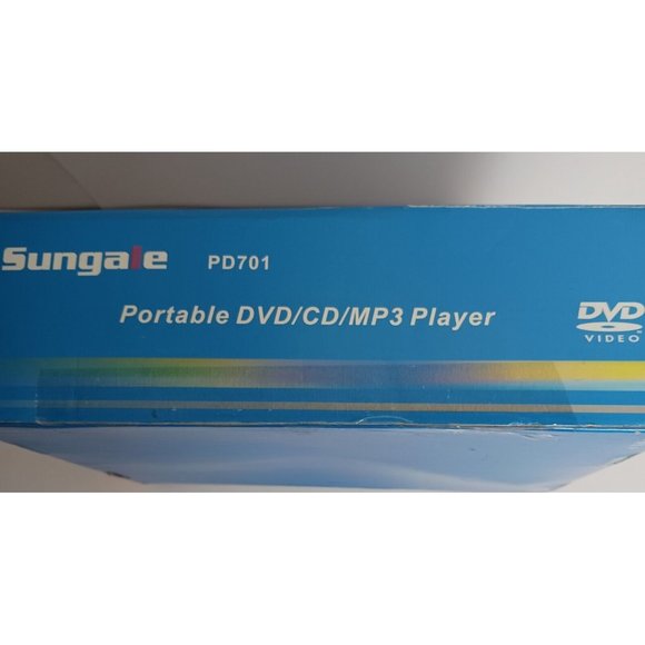 Sungale Portable DVD CD Mp3 Player PD701 Remote Control AC DC AV Cable NOS - Picture 4 of 10